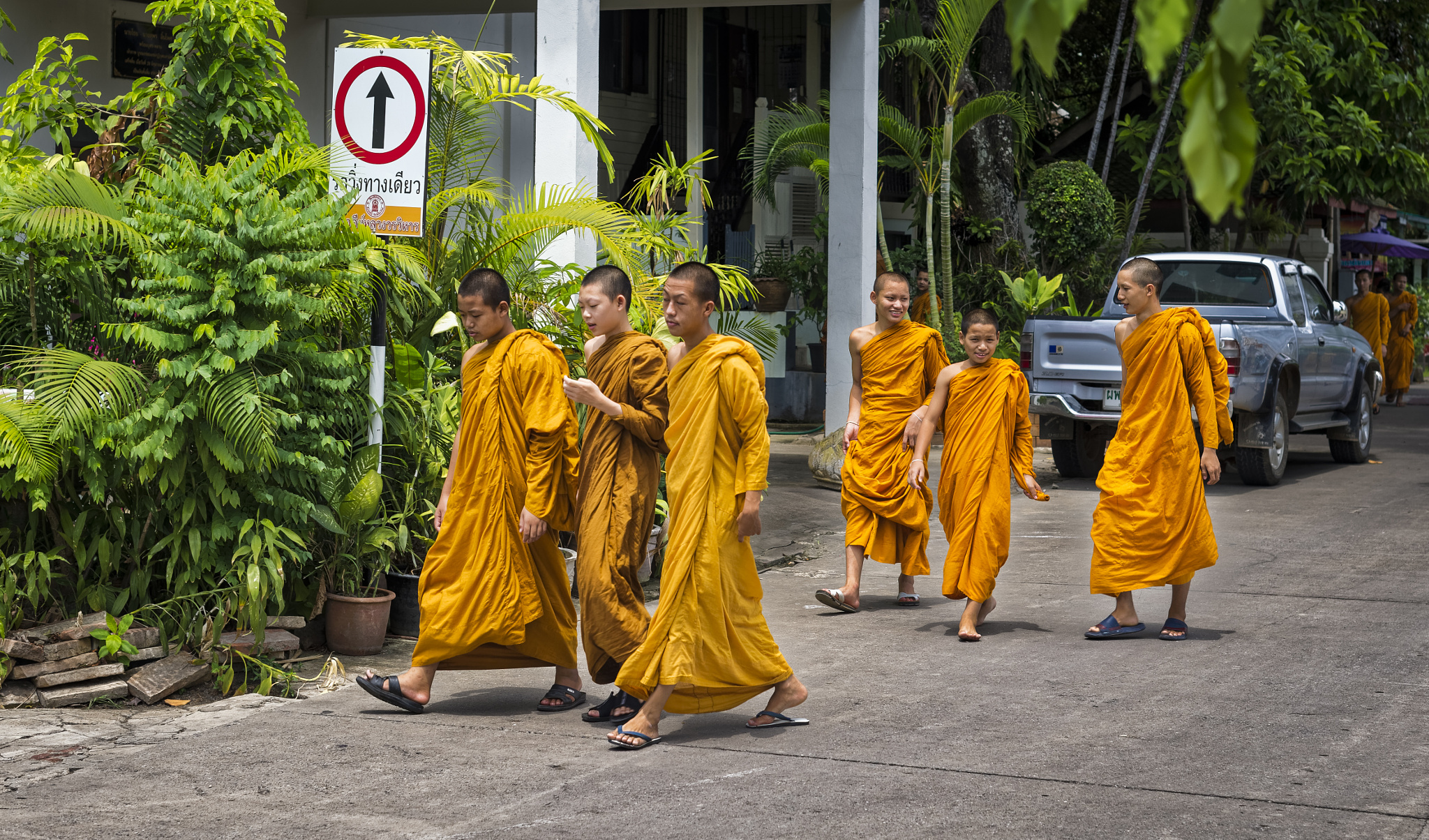 Buddhist monks in Chiangmai Thailand